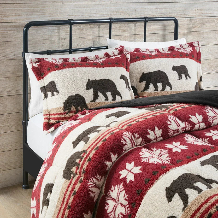 Winter Cabin Sherpa Comforter Set | Your Western Decor