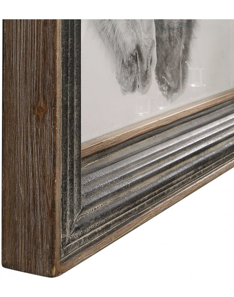 Horse art wall decor wood and metal frame - Your Western Decor