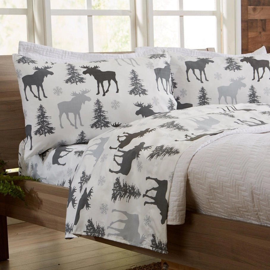 Winter Moose Microfiber Sheet Sets - Your Western Decor