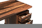 Woodgrain and drawer detail of Pecos Executive Desk 