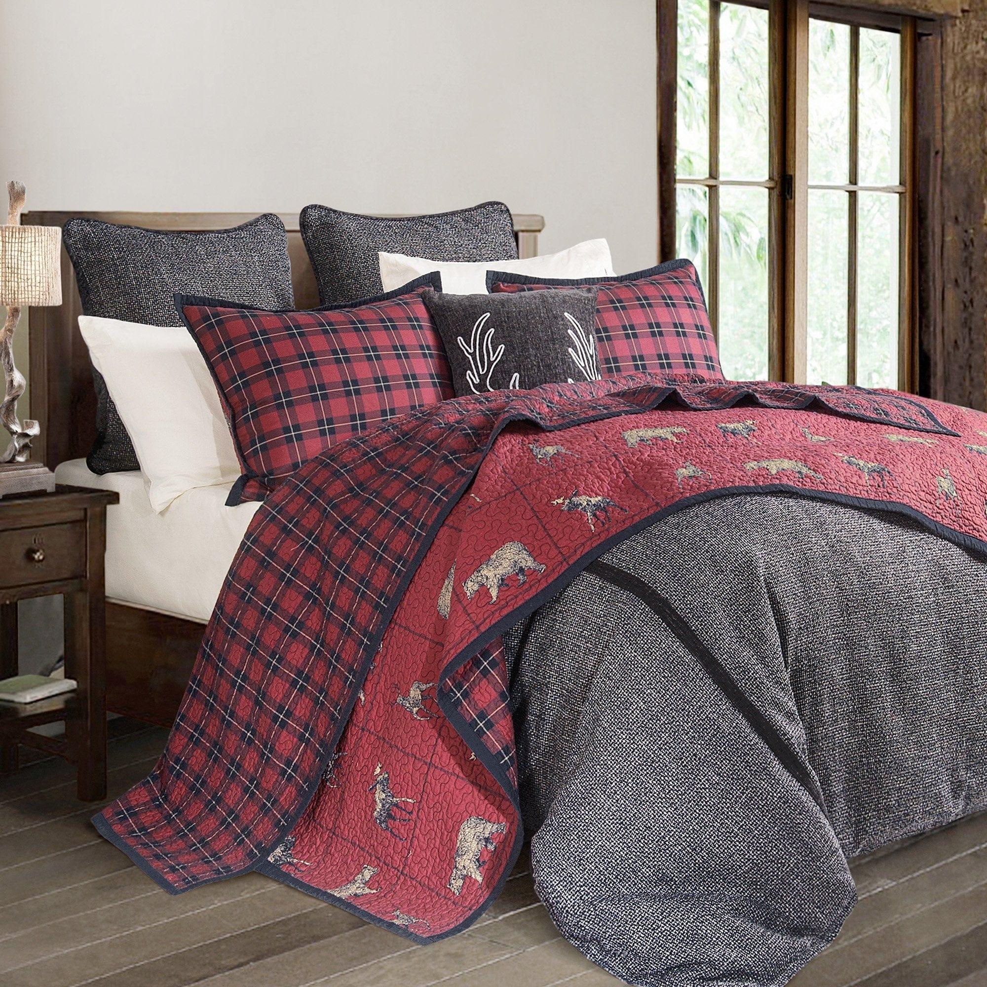 Woodland Plaid Reversible Quilt Set - Your Western Decor
