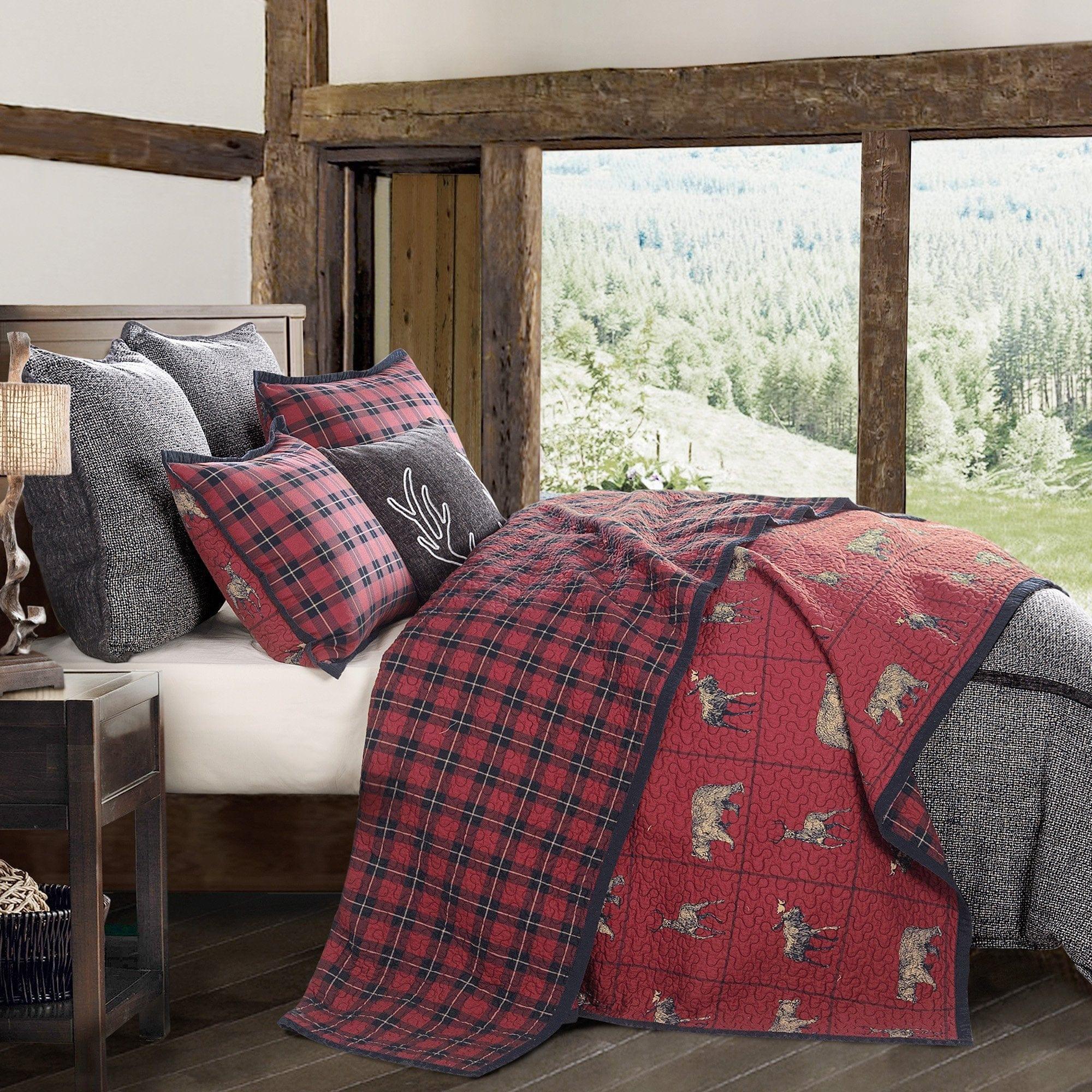 Woodland Plaid Reversible Quilt Set