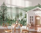 Woodland Forest Mural Wallpaper with trees and mountains, made in the USA - Your Western Decor