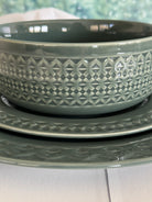 Woven pattern on Pendleton's dinnerware - Your Western Decor