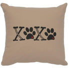 XOXO Paw Print Cotton Alabaster Throw Pillow made in the USA - Your Western Decor