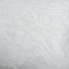 White faux fur fabric texture closeup showing fluffy fibers and soft surface detail.