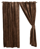 western faux leather curtain panels