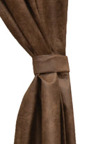 Western faux leather curtain tie-back 