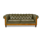 Chesterfield leather sofa in Mayfield Pesto  leather - Your Western Decor