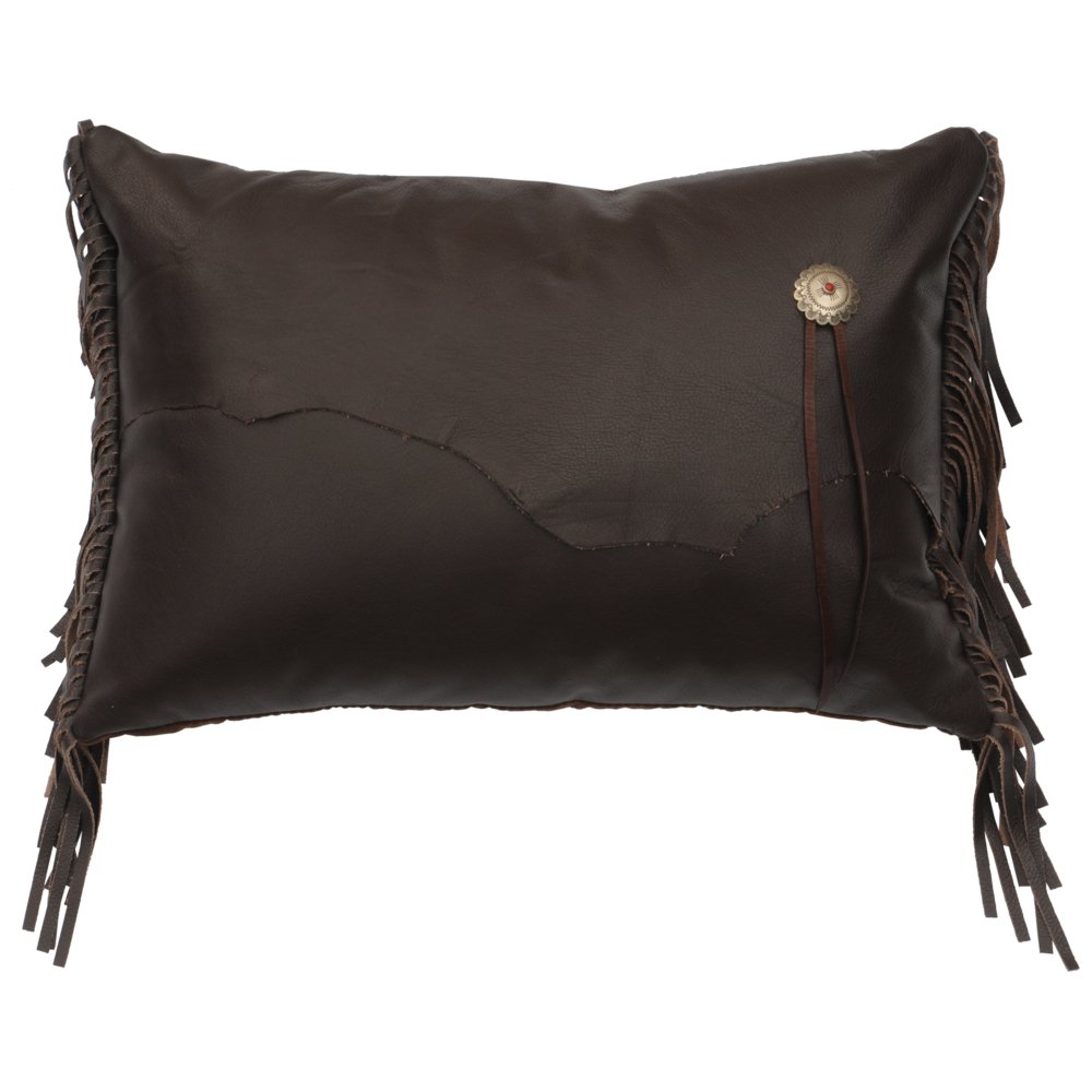 Yosemite Western Leather Accent Pillow made in the USA - Your Western Decor
