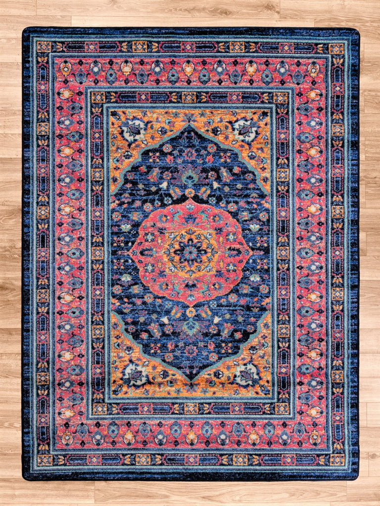 Zanza Marionberry Art 8' Round Area Rug - Made in the USA - Your Western Decor, LLC