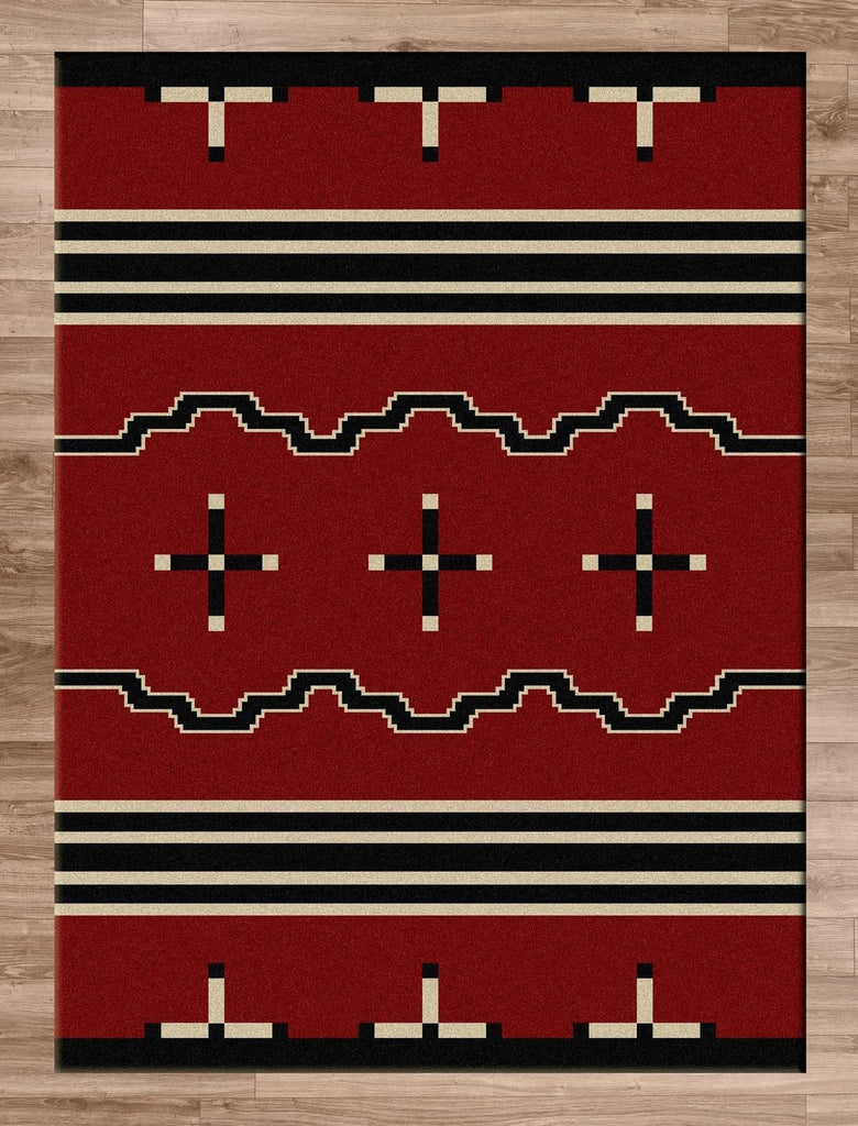 Big Chief Red Area Rugs - Made in the USA - Your Western Decor, LLC