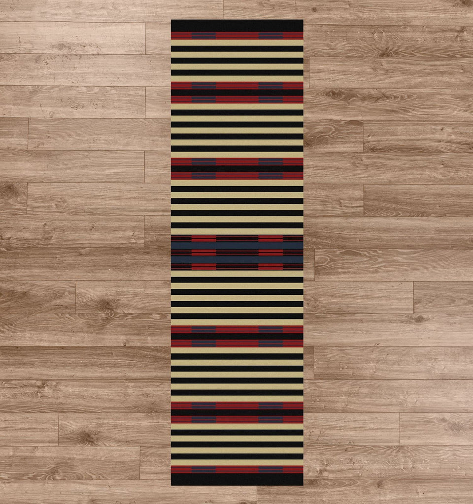 Big Chief Multi Stripe Floor Runner made in the USA - Your Western Decor