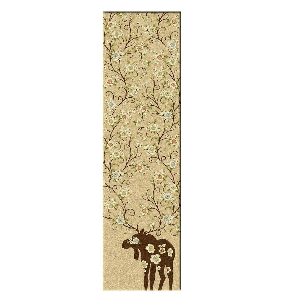 Moose Blossom Floor Runner in natural made in the USA - Your Western Decor