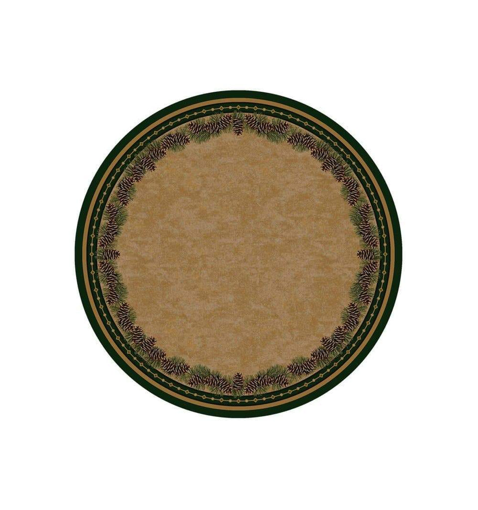 Pine Mountain Round Area Rug - Made in the USA - Your Western Decor, LLC