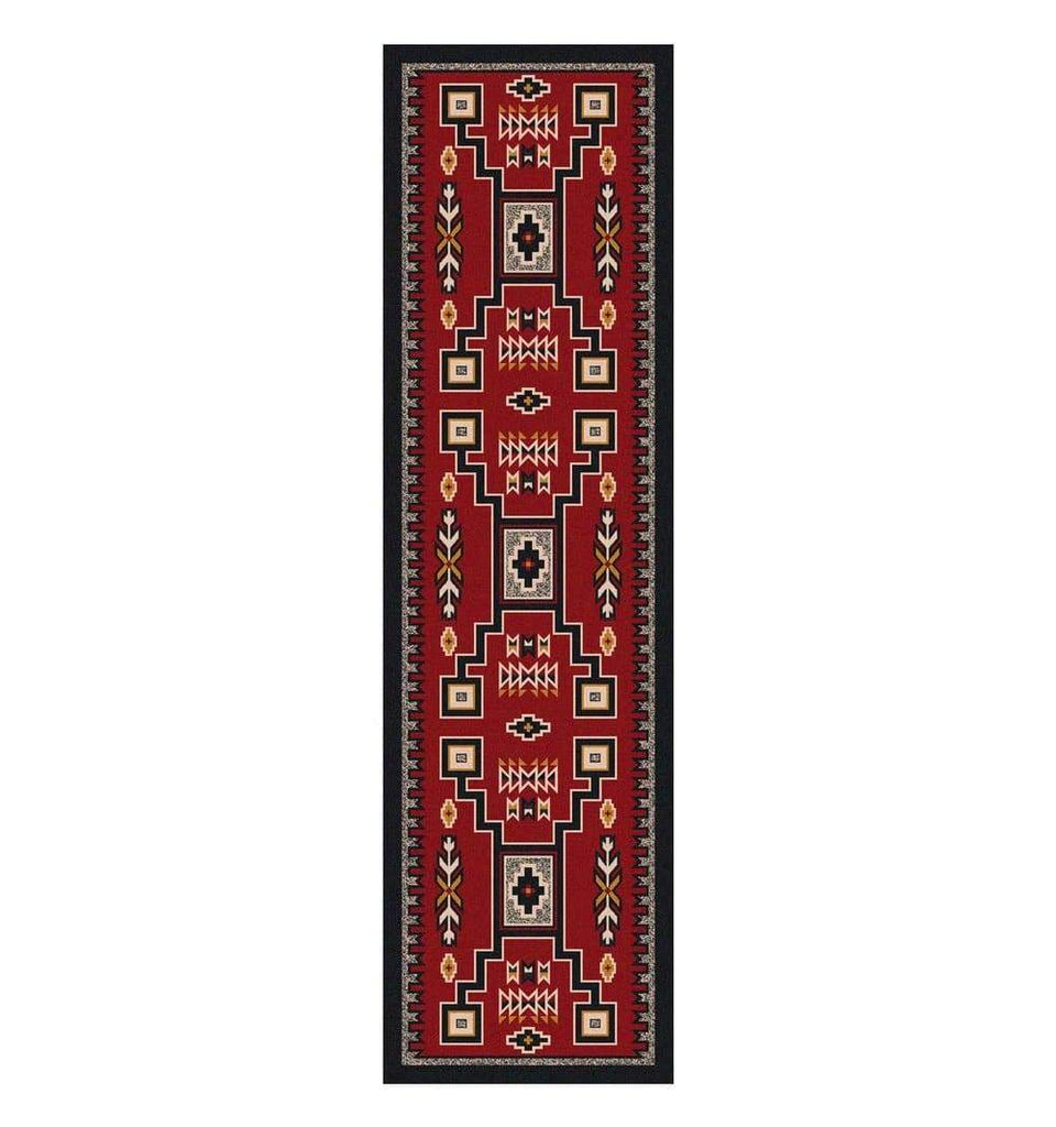 Old Crow floor runner in red - made in the USA - Your Western Decor