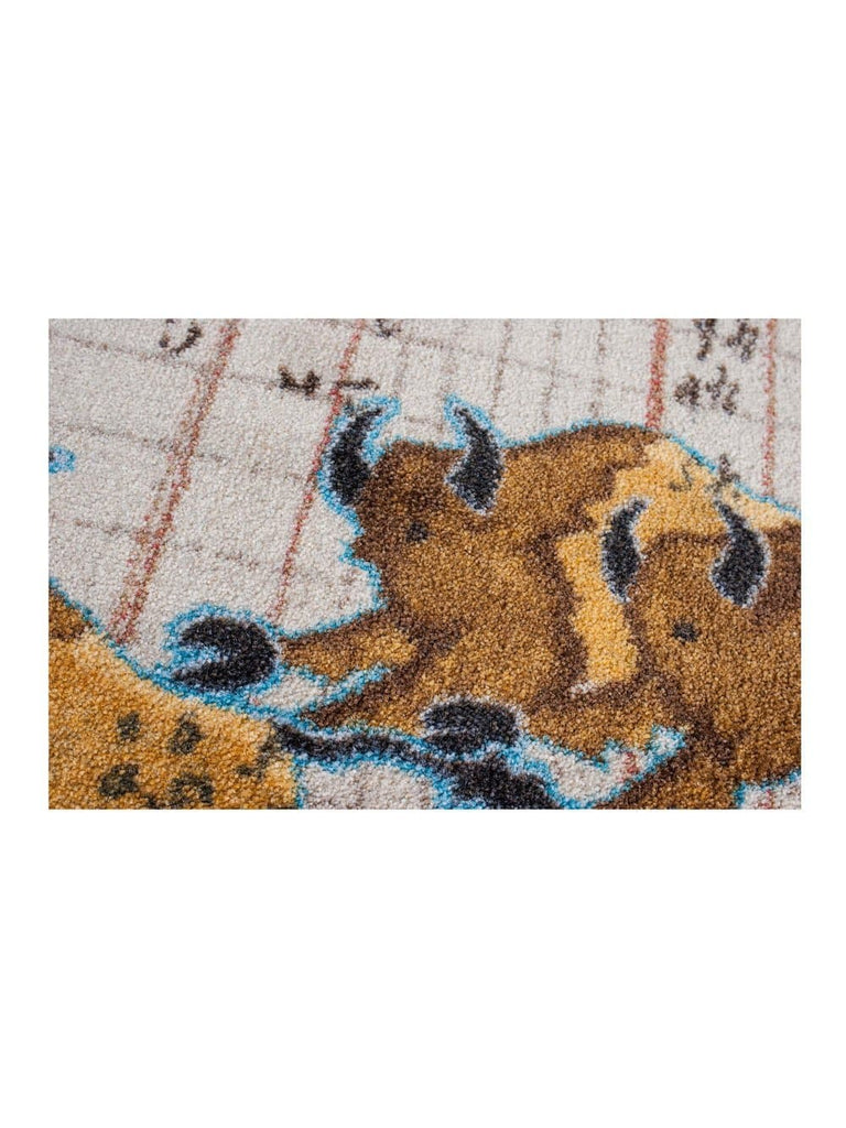 Buffalo rug detail. Rugs made in the USA. Your Western Decor. Free shipping.