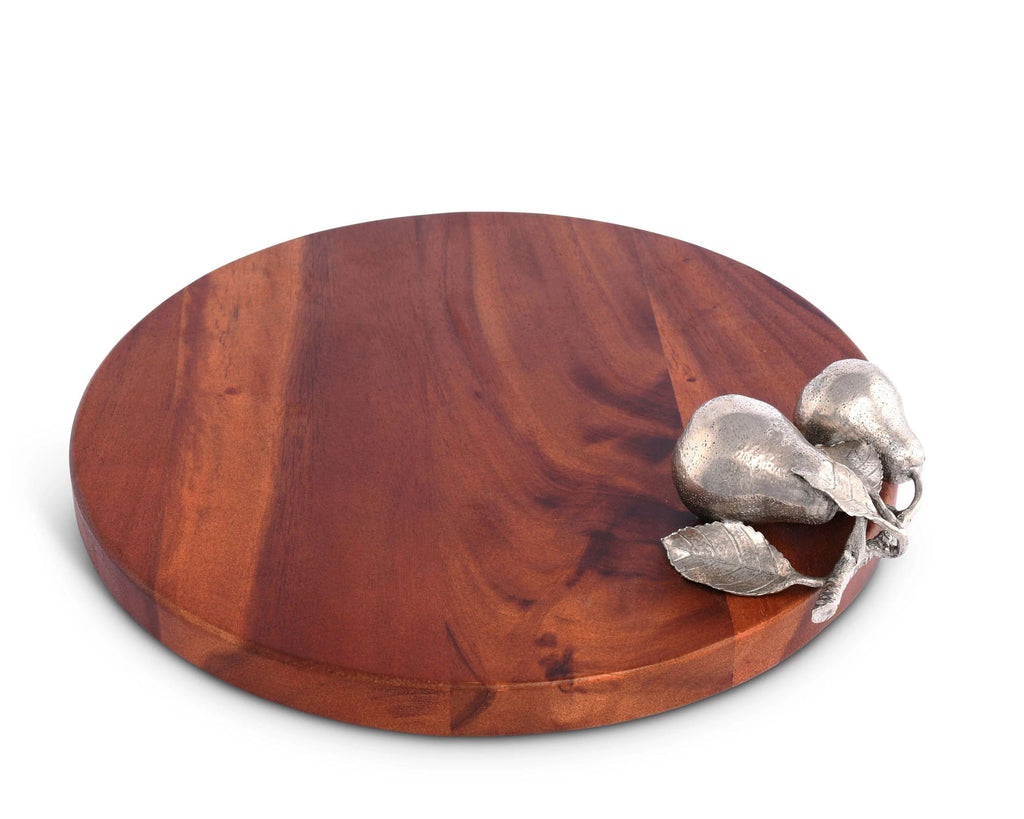 Acacia Wood Pear Cheese Tray • Your Western Decor