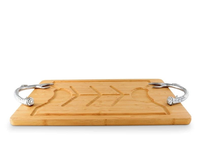 Aluminum Antler Handled Carving Board - Your Western Decor