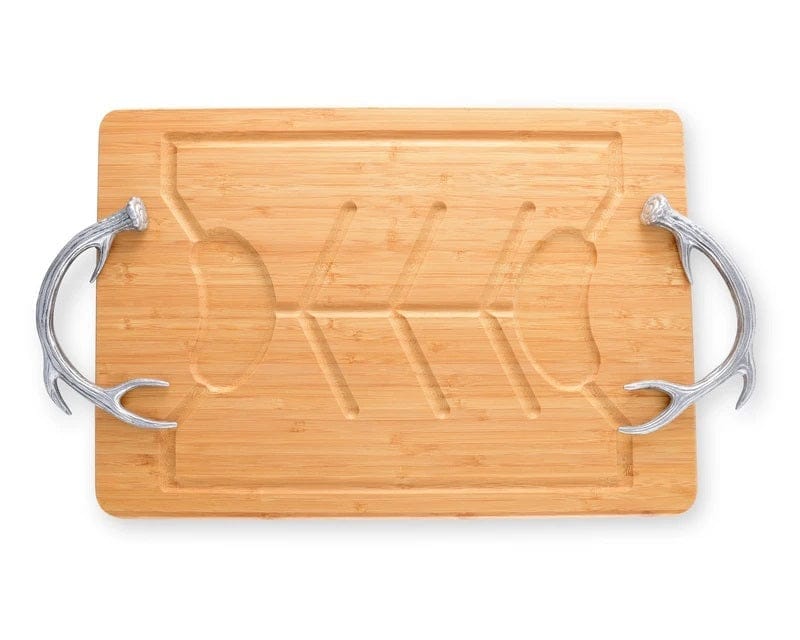 Aluminum Antler Handled Carving Board - Your Western Decor