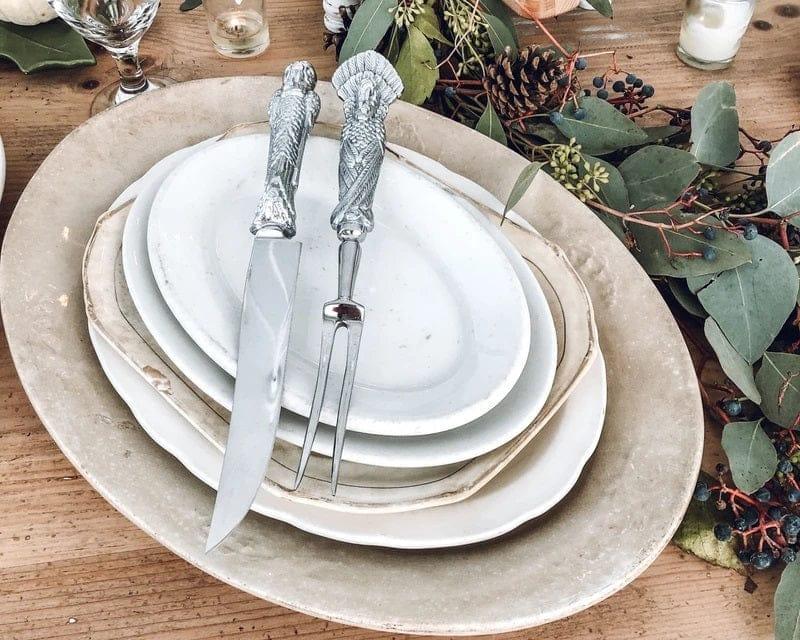 Aluminum Turkey Carving Set - Your Western Decor