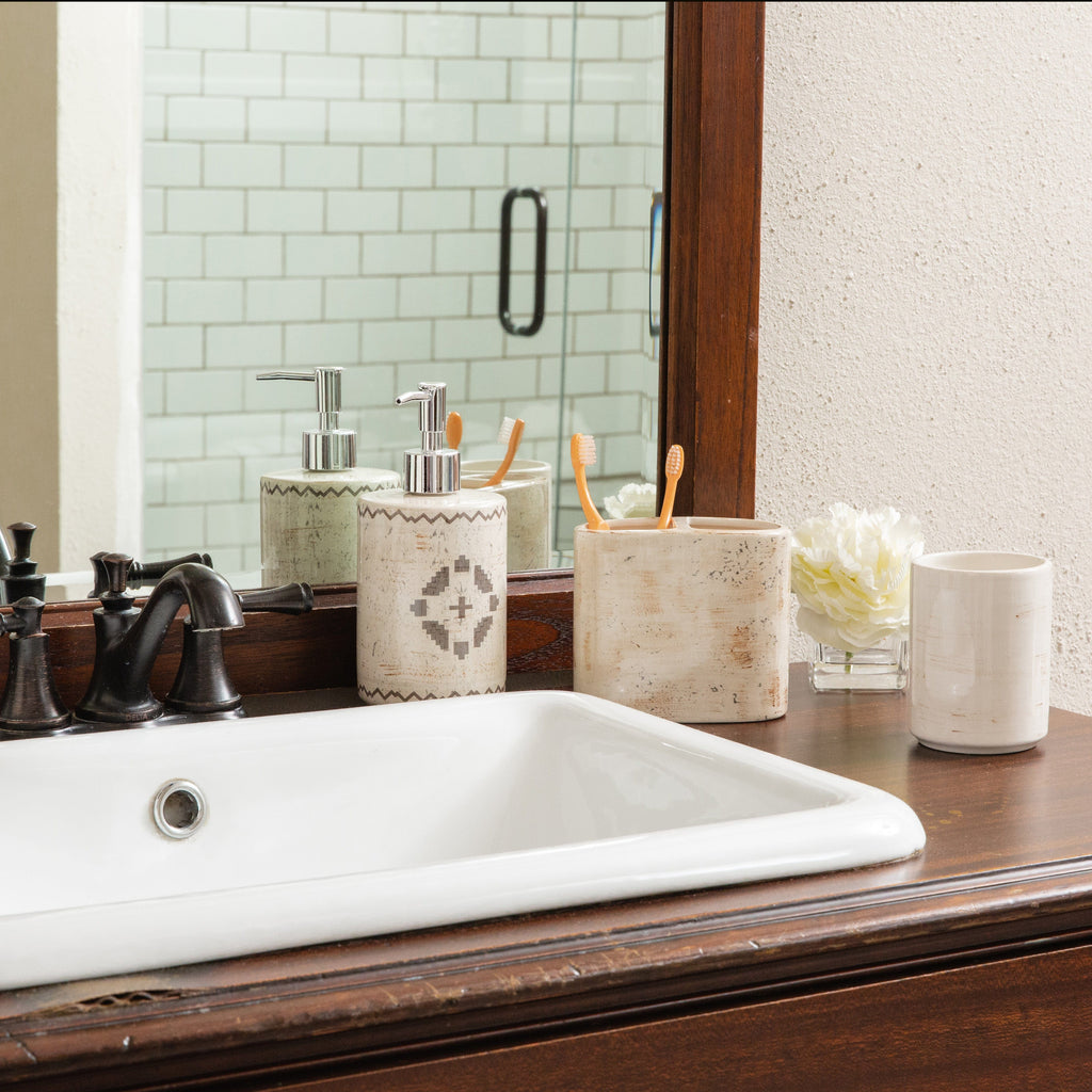 Dakota Ceramic Countertop Bathroom Set - Your Western Decor