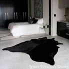 Black Cowhide Rug. 