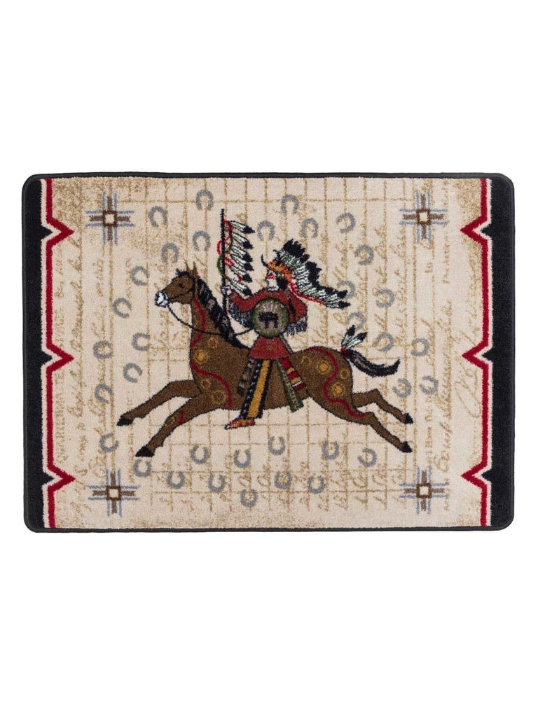 Native battle accent rug. Made in the USA. Your Western Decor