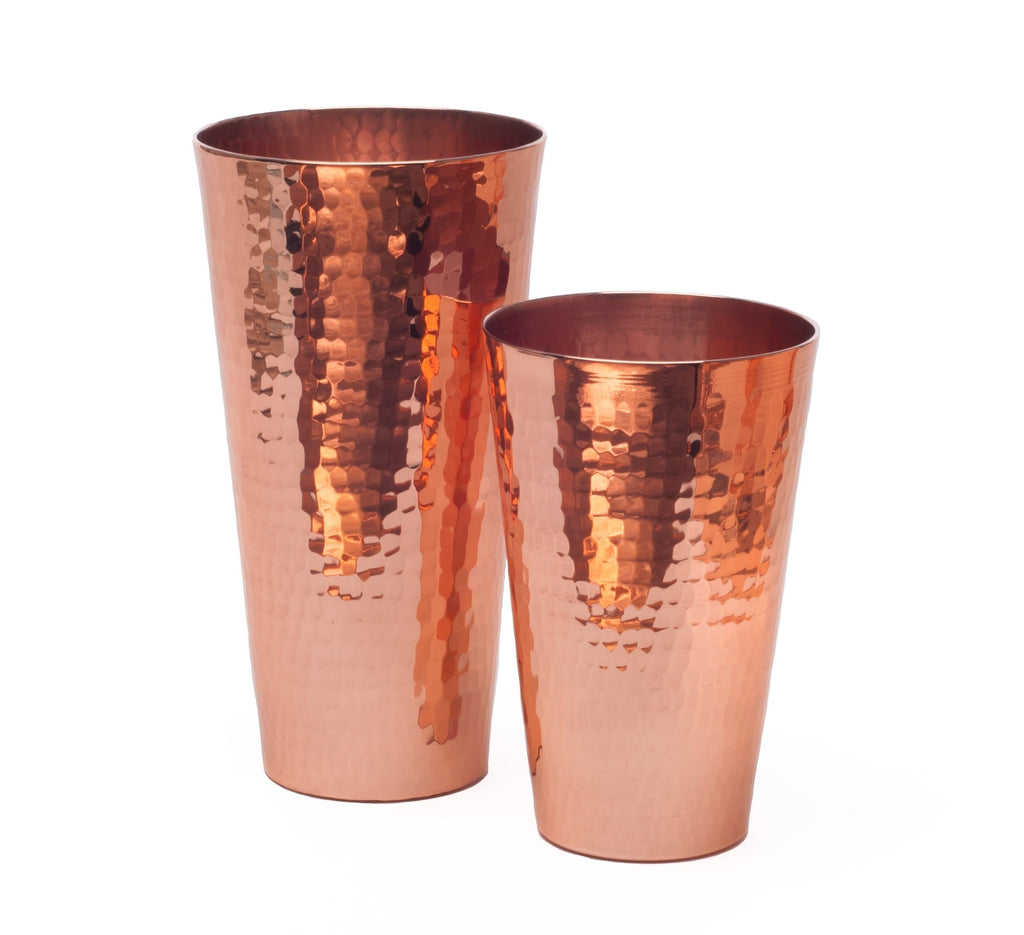 hammered copper shaker set