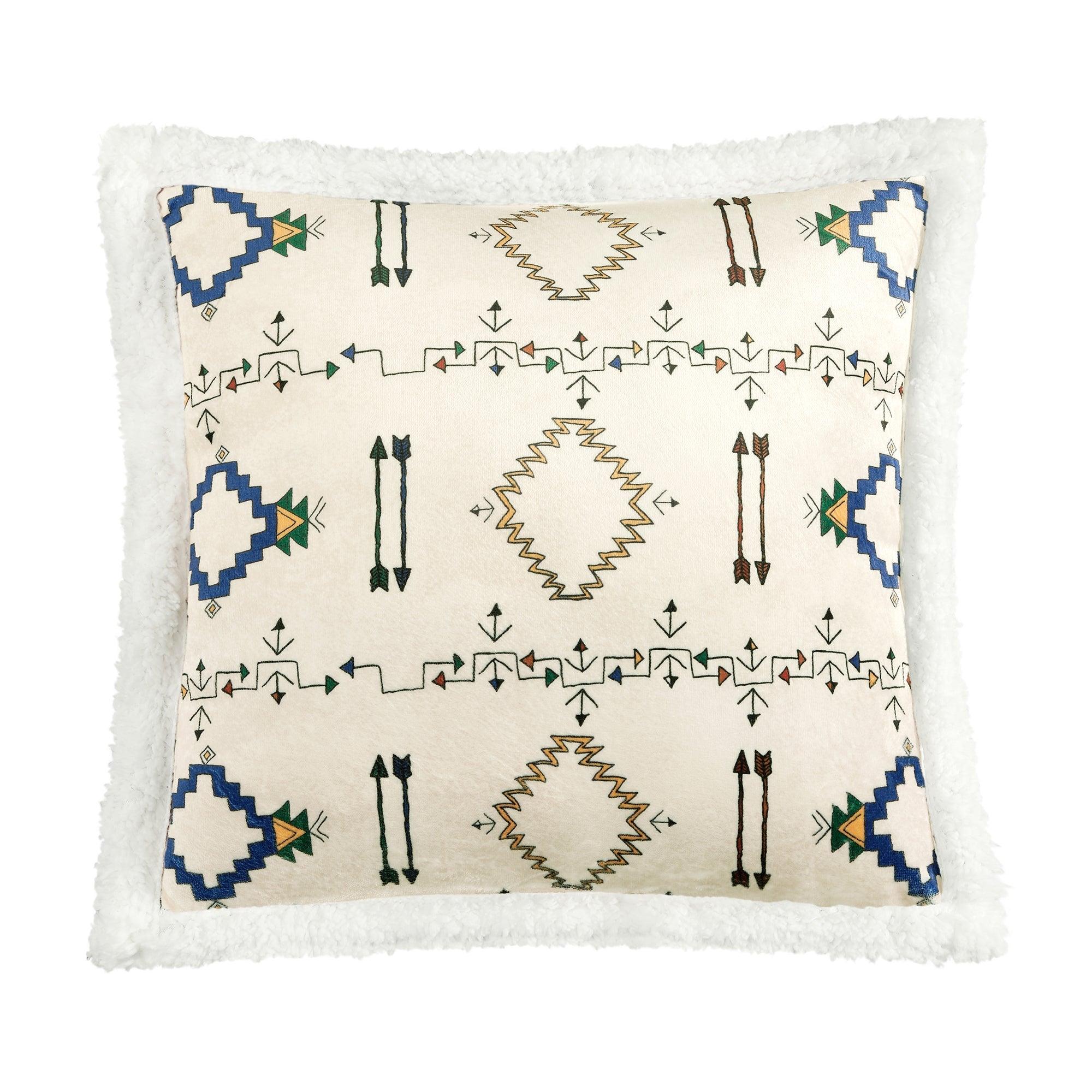 Aztec Arrow Campfire Sherpa Pillow - Your Western Decor