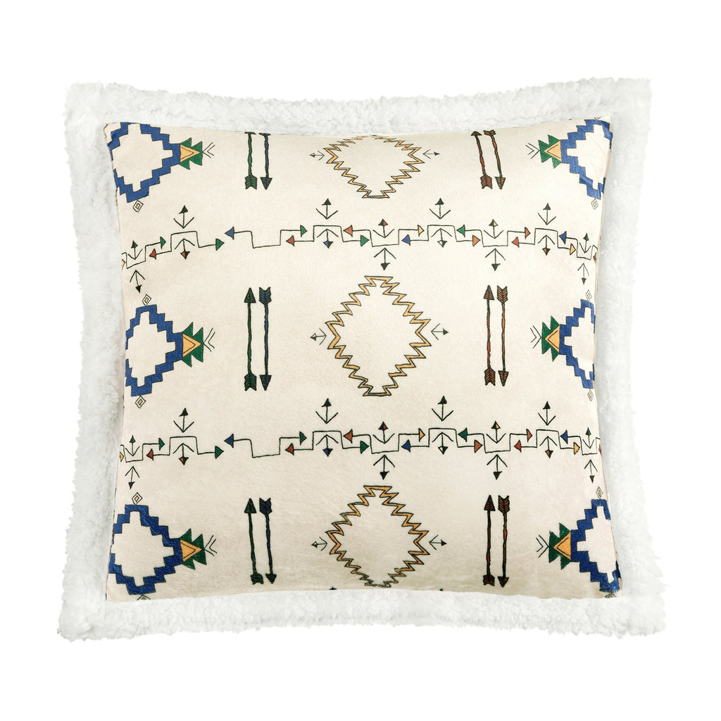 Aztec Arrow Campfire Sherpa Pillow - Your Western Decor