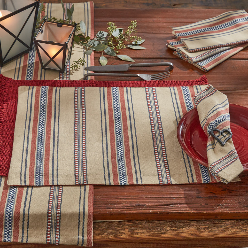 Chamois Stripe Table Linens | Your Western Decor