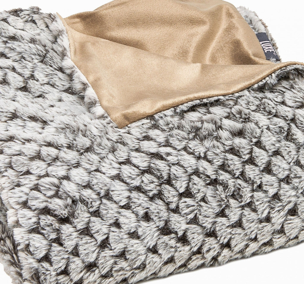 Cocoa & Grey Lynx Faux Fur Blanket - Your Western Decor