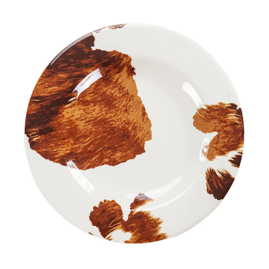 Cowhide Print Melamine Dinner Plate | Your Western Decor