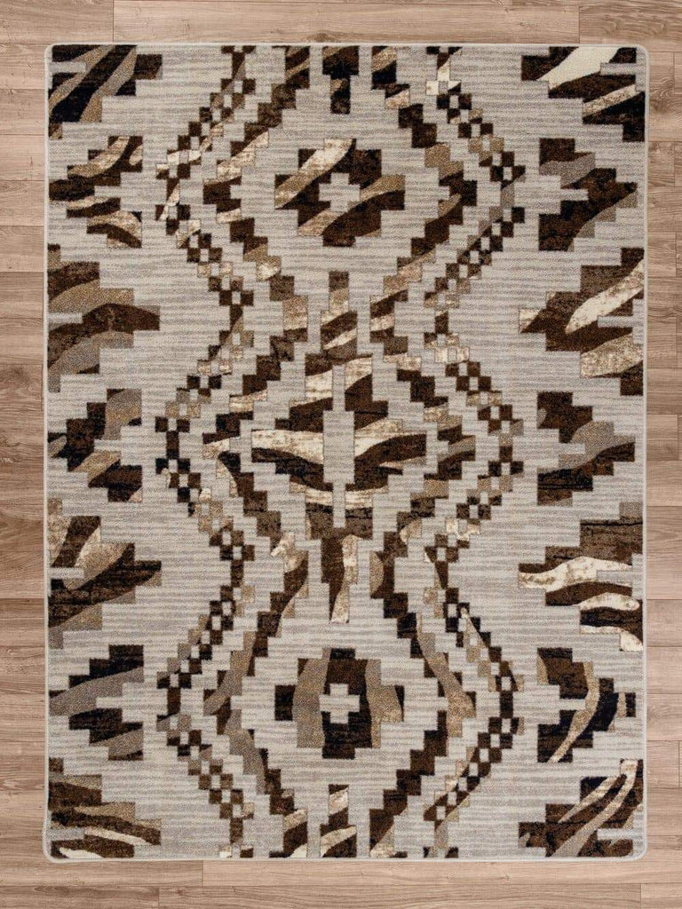 Modern zebra print area rug. Made in the USA. Your Western Decor