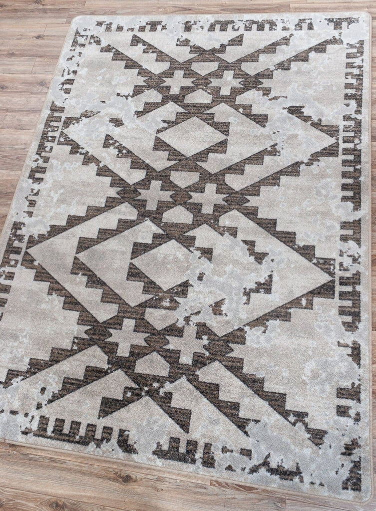 Distressed grey and cream area rugs. Made in the USA. Your Western Decor