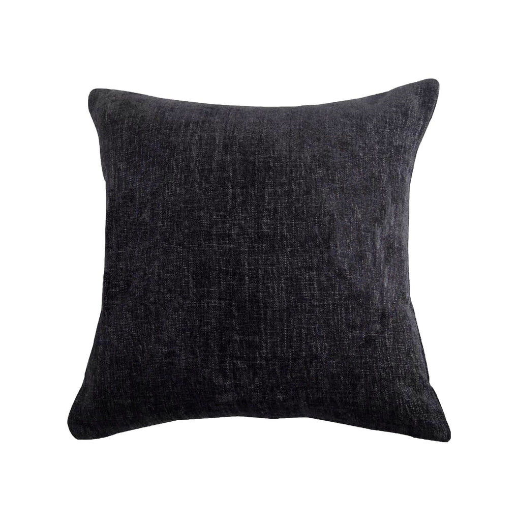Hamilton Grey Chenille Embroidered Antler Pillow back view from HiEnd Accents
