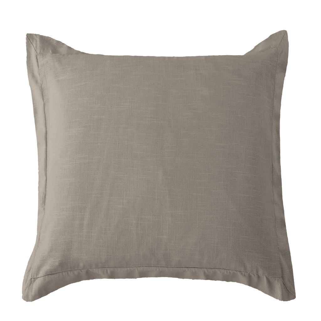 Taupe Washed Linen Tailored Luna Euro Sham - Your Western Decor