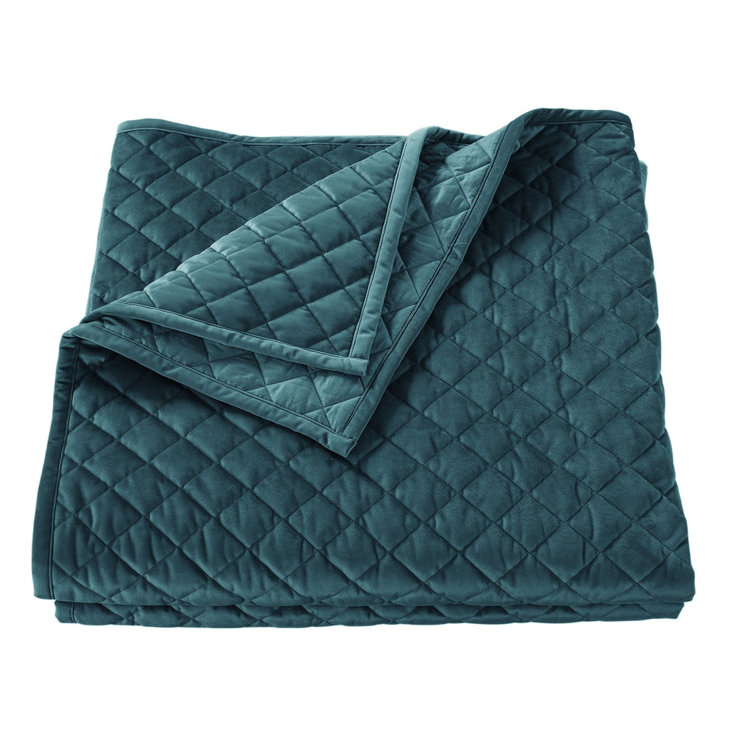 Velvet Diamond Quilt in Teal color from HiEnd Accents