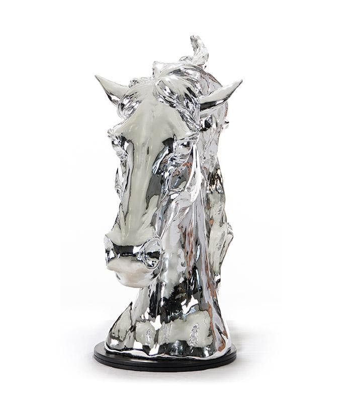 Silver Mustang Horse Sculpture - Your Western Decor