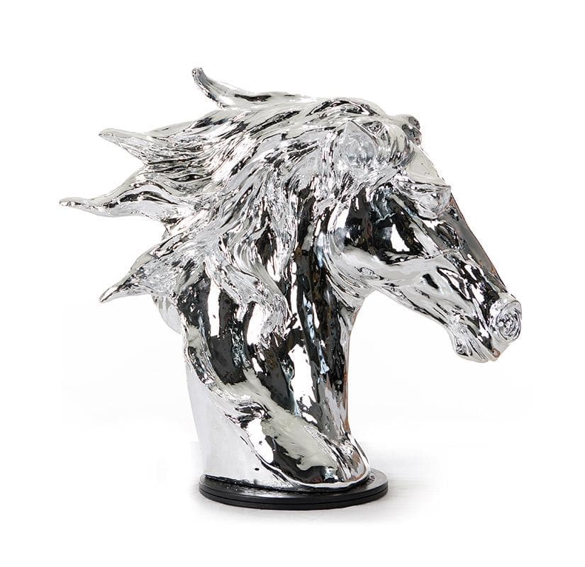 Silver Mustang Horse Sculpture - Your Western Decor