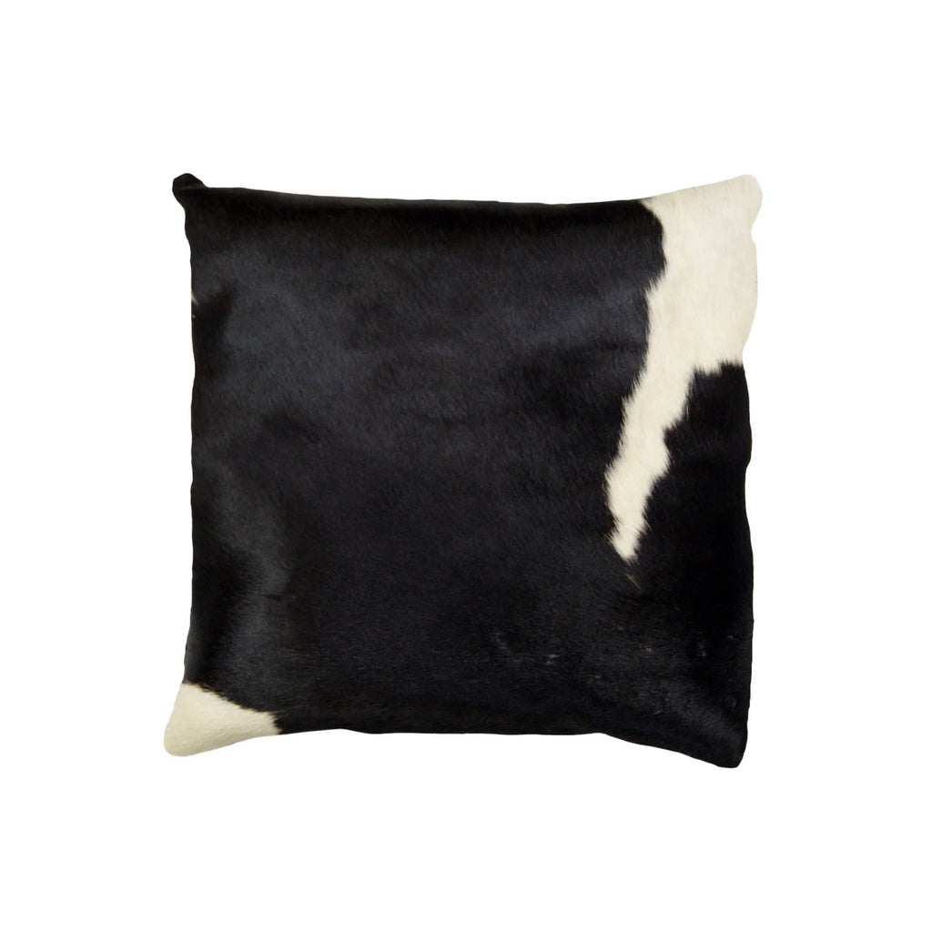 18" x 18" x 5" Black And White Cowhide - Pillow - Your Western Decor, LLC