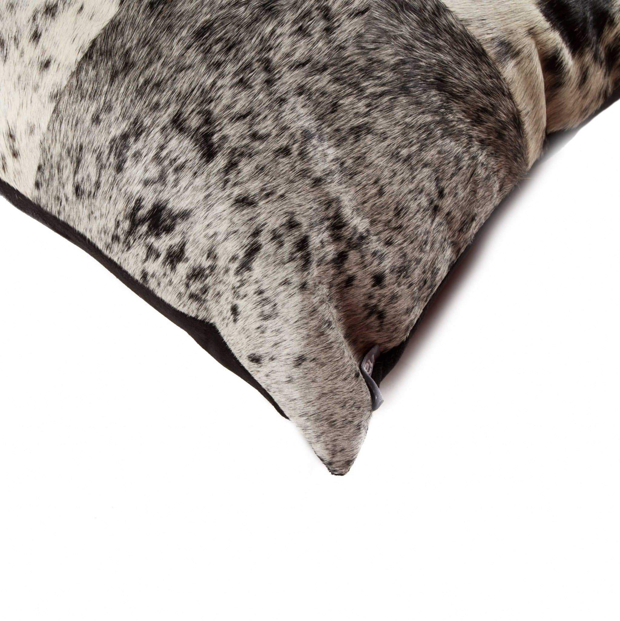 Speckled Black & White Cuatro Cowhide Pillow - Your Western Decor, LLC