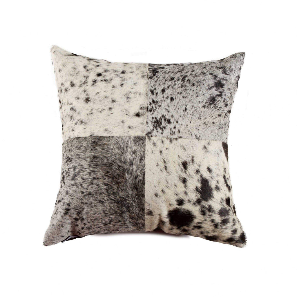 Speckled Black & White Cuatro Cowhide Pillow - Your Western Decor, LLC