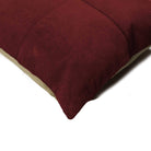 Burgundy Wine Cowhide Accent Pillow corner detail - Your Western Decor