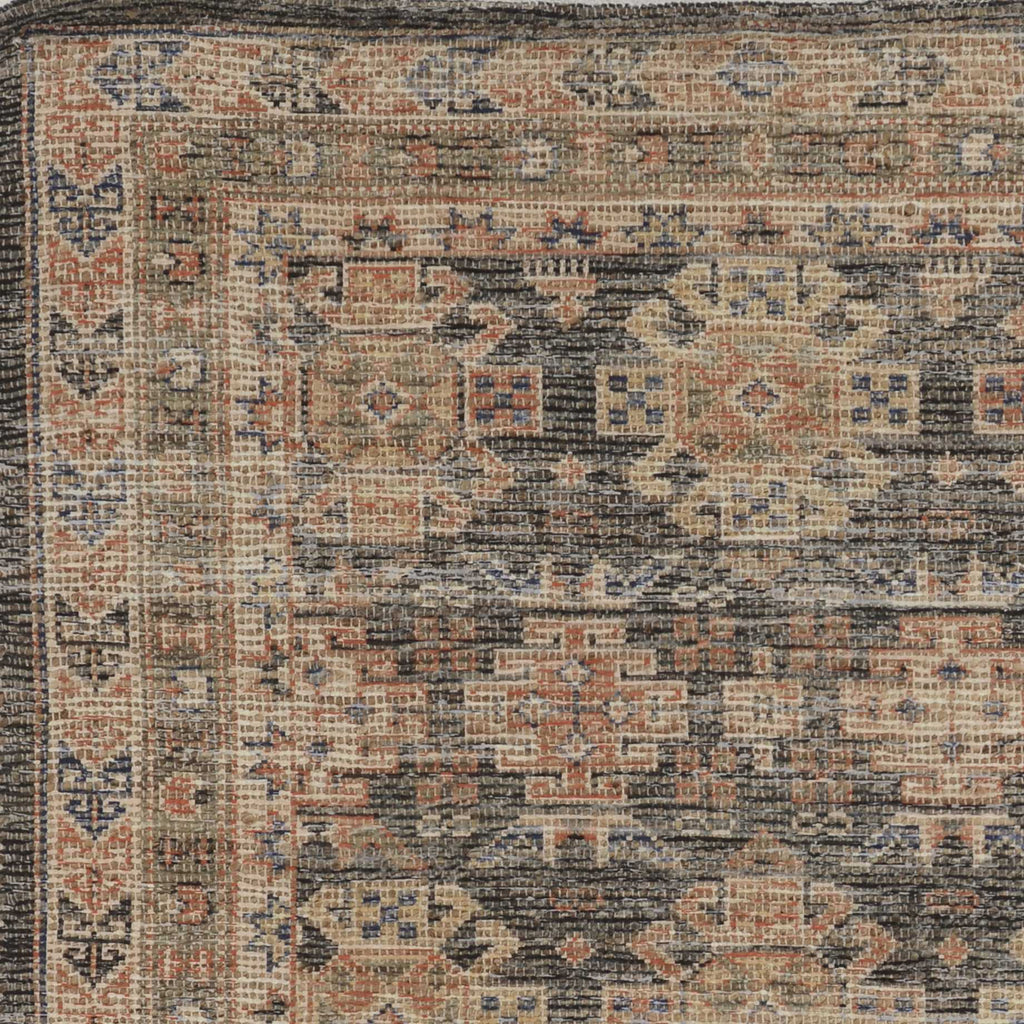 Charcoal and color print accent rug. Your Western Decor