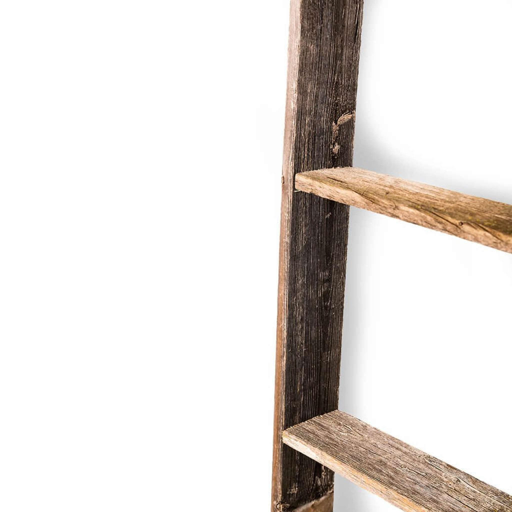 Rustic reclaimed wood ladder home decor handmade in the USA - Your Western Decor