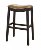 Espresso & Carmel Saddle Counter Stool - Your Western Decor