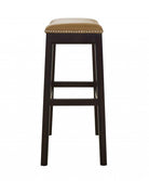 30" Espresso & Carmel Saddle Counter Stool - Your Western Decor