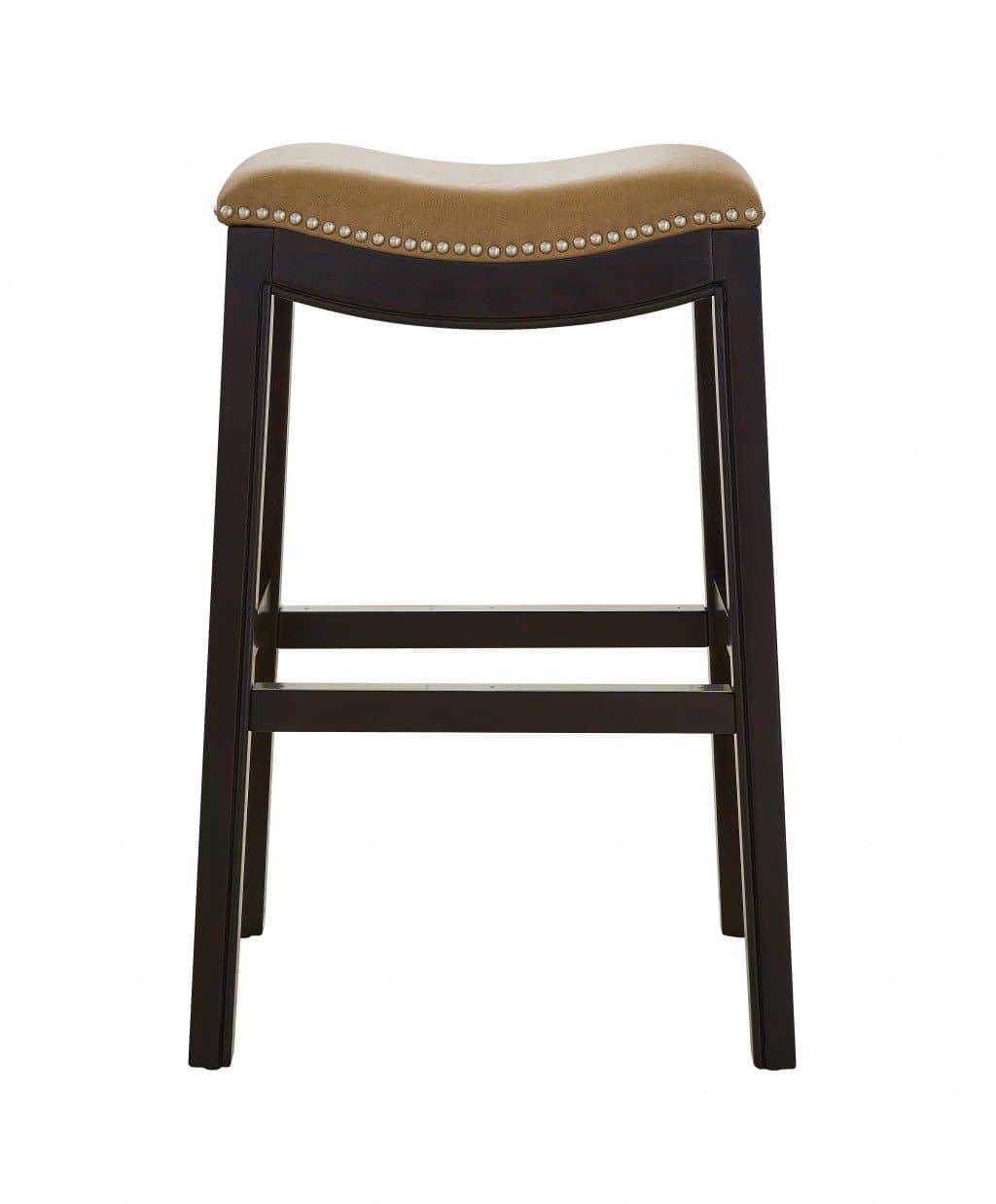 Espresso & Carmel Saddle Counter Stool - Your Western Decor